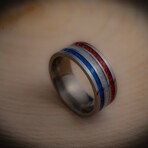 Liberty Crest - Titanium Inlay Ring (7.5)