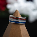 Liberty Crest - Titanium Inlay Ring (7.5)
