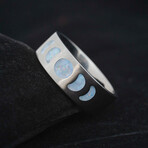 Moon Phase - Frost Titanium Ring (8)