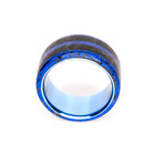 Blue Hybrid Carbon Fiber and Blue Titanium Ring (8)