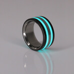 Trinity Balance Ring | Carbon Fiber, Lume and Titanium (8.5)