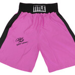 Christy Martin // Signed Title P&B Women's Boxing Trunks w/2020 IB HOF