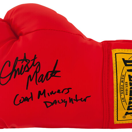 Christy Martin // Signed Everlast Red Boxing Glove w/Coal Miner's Daughter
