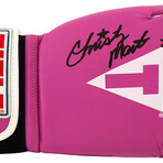 Christy Martin // Signed Title Pink & White Boxing Glove w/2020 IB HOF