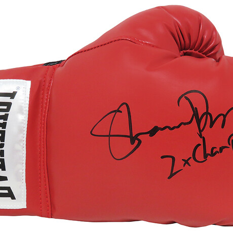 Shannon Briggs // Signed Red Everlast Boxing Glove w/2x Champ