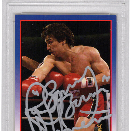 Ray Mancini // Signed 1991 Kayo Boxing Trading Card #86 w/Boom Boom