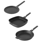 BergHOFF GEM 3Pc Nonstick Cast Aluminum Pan Cookware Set