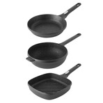 BergHOFF GEM 3Pc Nonstick Cast Aluminum Stir Fry Cookware Set
