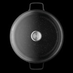 BergHOFF GEM Nonstick Cast Aluminum Two-Handle 11" Saute Pan 4.9qt., Glass Lid