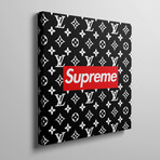 LV black Supreme by Art Mirano (18"H x 18"W x 1.5"D)