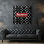 LV black Supreme by Art Mirano (18"H x 18"W x 1.5"D)