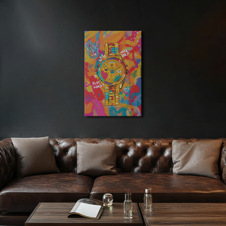 Rolex Friday - Hustle Hard (Tall) by NUWARHOL™ (26"H x 18"W x 1.5"D)