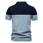 Blocked Polo Shirt // Blue (M)