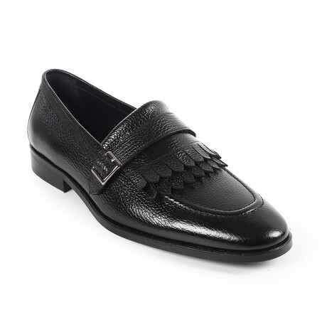 Tortoise Monkstrap Dress Shoes // Black (US: 7)