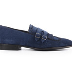 Nexus Double Monk Wingtip Shoes // Navy Blue (US: 11)