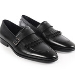 Tortoise Monkstrap Dress Shoes // Black (US: 12)