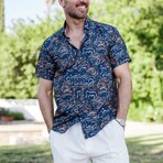 Men’s Radiant Abstract Short Sleeve Stretch Shirt (M)
