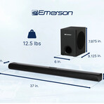 37" Bluetooth® Soundbar & Wireless Subwoofer // Home Theater System