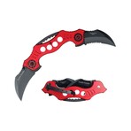 Spring Assisted Knife // PK-810 // Doble Trouble (Silver/Red)