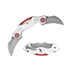Spring Assisted Knife // PK-810 // Doble Trouble (Silver/Red)