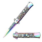 Spring Assisted Knife // SE-1022 // Skulls (Silver)