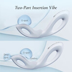 OSUGA Mobius A-Spot & G-Spot Vibrator for Women | Deep Rolling Dildo Vibrator with Adjustable Curvature | Waterproof Rechargeable Quiet Sex Toy for Female Pleasure (Blue)