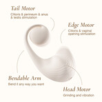 OSUGA Puzzle Cowgirl Vibrating Grinder Pad for Women & Couples | Flexible Bendable Clitoral, Anal & Testicle Stimulator with Remote Control | Waterproof Quiet Rechargeable Sex Toy