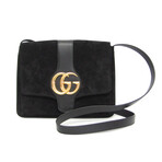 Gucci // Leather + Suede Arli Shoulder Bag // Black // Pre-Owned