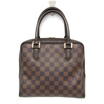 Louis Vuitton // Damier-Coated Canvas + Leather Brera Handbag // Damier Ebene // Pre-Owned