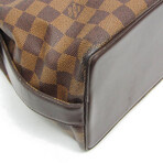 Louis Vuitton // Damier-Coated Canvas + Leather Chelsea Tote Bag // Damier Ebene + Brown // Pre-Owned