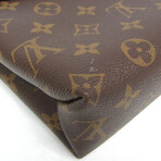 Louis Vuitton // Monogram-Coated Canvas + Leather Saint Placide Shoulder Bag // Monogram Brown + Red // Pre-Owned