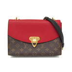 Louis Vuitton // Monogram-Coated Canvas + Leather Saint Placide Shoulder Bag // Monogram Brown + Red // Pre-Owned