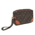Louis Vuitton // Monogram-Coated Canvas + Leather Marly Dragonne Clutch Bag // Monogram Brown // Pre-Owned