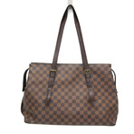 Louis Vuitton // Damier-Coated Canvas + Leather Chelsea Shoulder Tote Bag // Damier Ebene + Brown // Pre-Owned