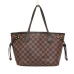 Louis Vuitton // Damier-Coated Canvas + Leather Neverfull Tote Bag // Damier Ebene // Pre-Owned