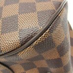 Louis Vuitton // Damier-Coated Canvas + Leather Evora Handbag // Damier Ebene + Brown // Pre-Owned