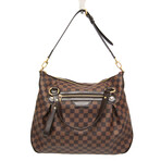 Louis Vuitton // Damier-Coated Canvas + Leather Evora Handbag // Damier Ebene + Brown // Pre-Owned