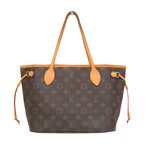 Louis Vuitton // Monogram-Coated Canvas + Leather Neverfull Tote Bag // Monogram Brown // Pre-Owned
