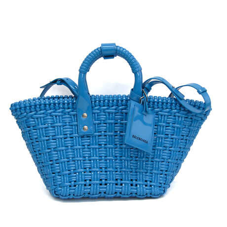 Balenciaga // Leather Bistro Handbag // Blue // Pre-Owned