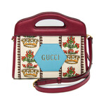 Gucci // Leather + Canvas 100th Anniversary Shoulder Bag // Bordeaux + Light Blue + Off-White // Pre-Owned