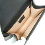 Gucci // GG Supreme Canvas + Leather Tiger Head Shoulder Bag // Beige + Black + Gold // Pre-Owned