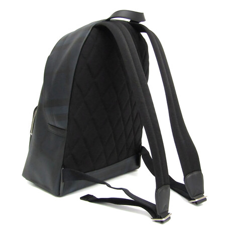 Burberry // Nylon Plaid Backpack // Black + Dark Navy // Pre-Owned