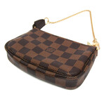 Louis Vuitton // Damier-Coated Canvas Mini Pochette T&B Handbag // Damier Ebene + Red // Pre-Owned