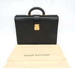 Louis Vuitton // Epi Leather Serviette Fermoir Briefcase // Noir // Pre-Owned