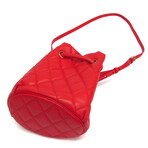 Balenciaga // Leather B Bucket Handbag // Red // Pre-Owned