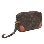 Louis Vuitton // Monogram-Coated Canvas + Leather Marly Dragonne Clutch Bag // Monogram Brown // Pre-Owned