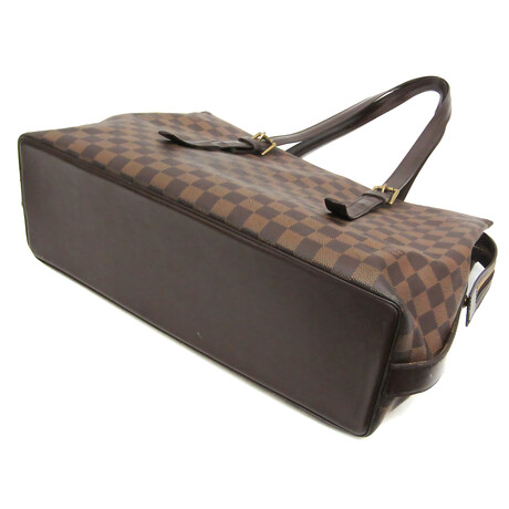 Louis Vuitton // Damier-Coated Canvas + Leather Chelsea Shoulder Tote Bag // Damier Ebene + Brown // Pre-Owned