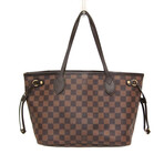 Louis Vuitton // Damier-Coated Canvas + Leather Neverfull Tote Bag // Damier Ebene // Pre-Owned