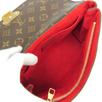 Louis Vuitton // Monogram-Coated Canvas + Leather Saint Placide Shoulder Bag // Monogram Brown + Red // Pre-Owned
