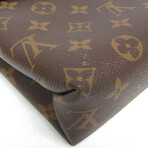 Louis Vuitton // Monogram-Coated Canvas + Leather Saint Placide Shoulder Bag // Monogram Brown + Red // Pre-Owned